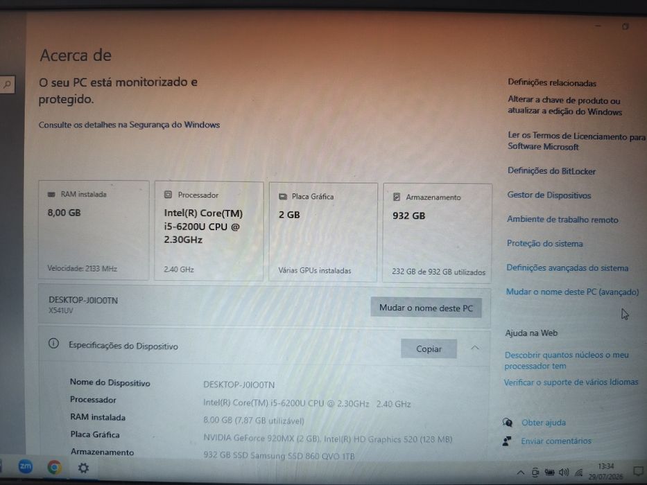 Portátil ASUS X541UV