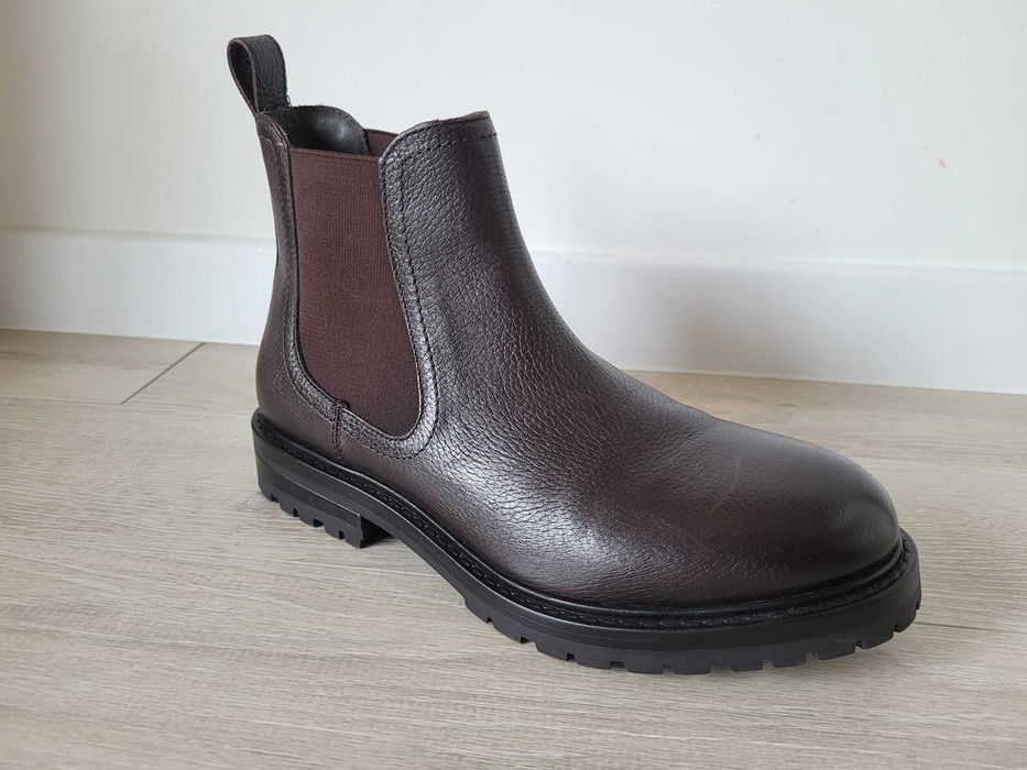 Buty sztyblety ZARA męskie 41 brązowe wysokie brown