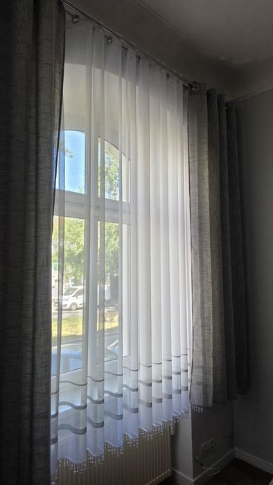 Firany z kryształkami i cyrkoniami