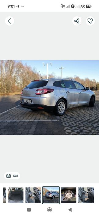 RENAULT MEGANE 2015 VIN VF1KZ490J54431346 фото оголошення 2 з 8