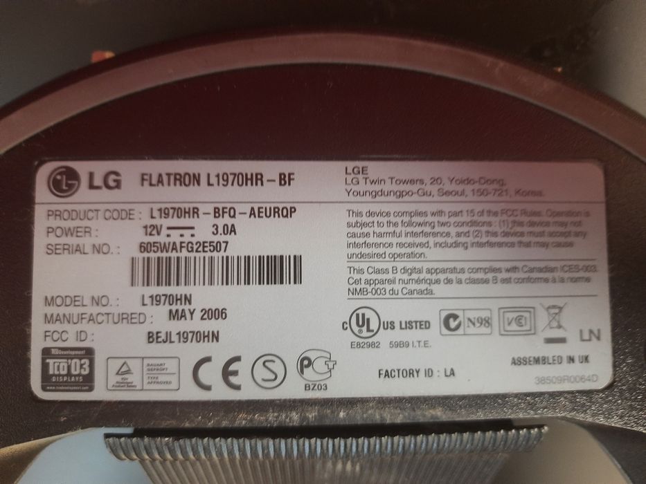 Монитор Flatron L1970HR-BF