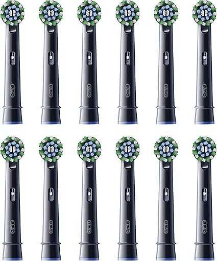 Oral-B Pro CrossAction wymienne końcówki, czarne, 12 sztuk