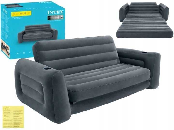 Sofa Dmuchana Rozkładana Intex, Dwuosobowa 203x231 cm | Materac