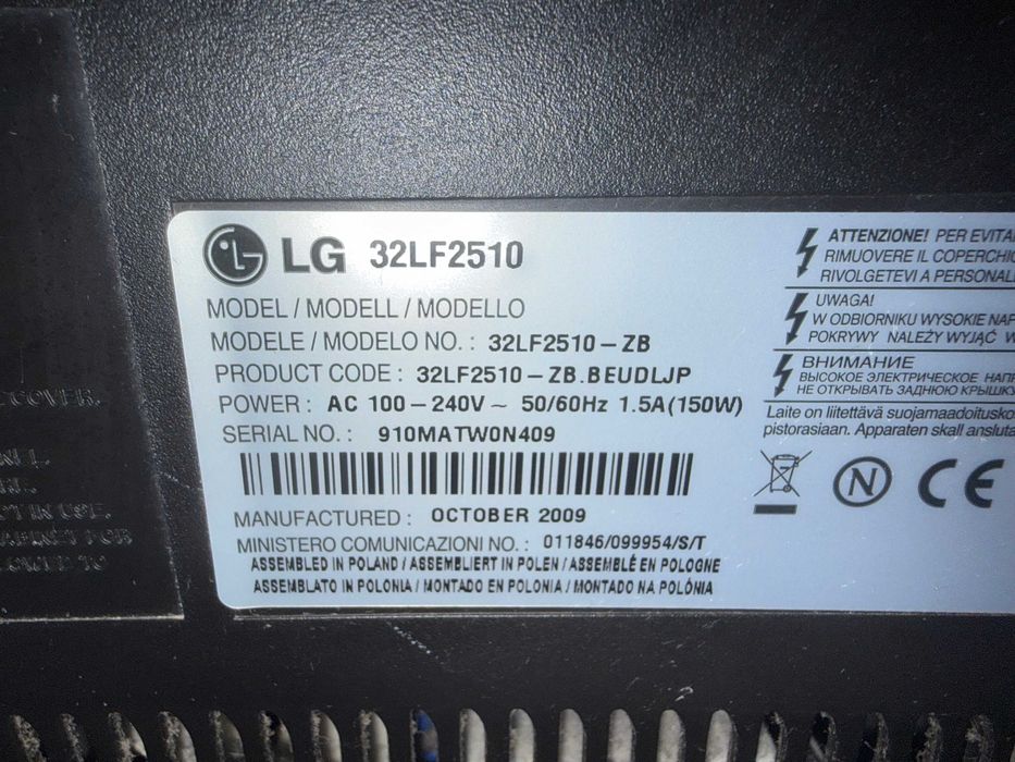Noga stopa do telewizora LG 32LF2510 obrotowa śrubki