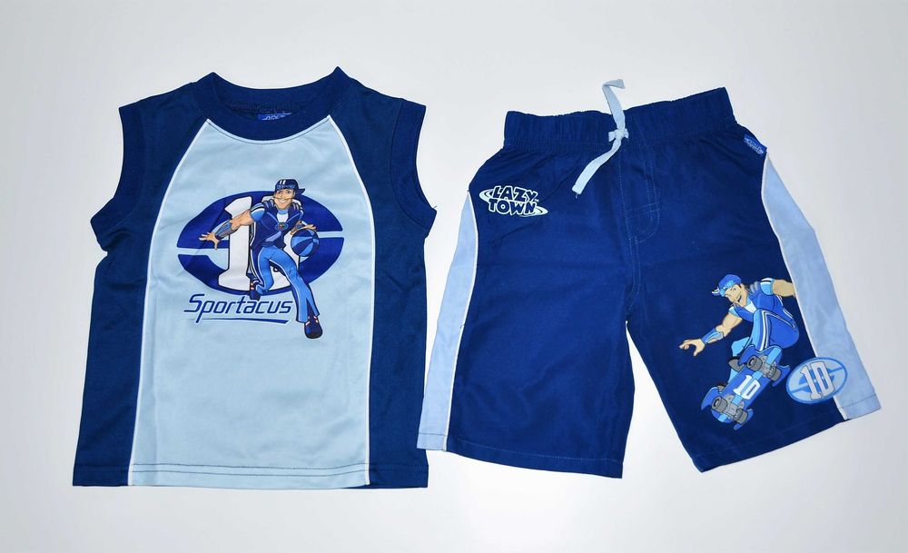 Komplet LAZY TOWN Leniuchowo Sportacus 98/104
