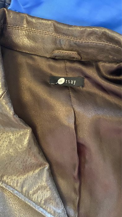 Płaszcz damski skóra naturalna r.36 stan idealny, ciemnobrązowy