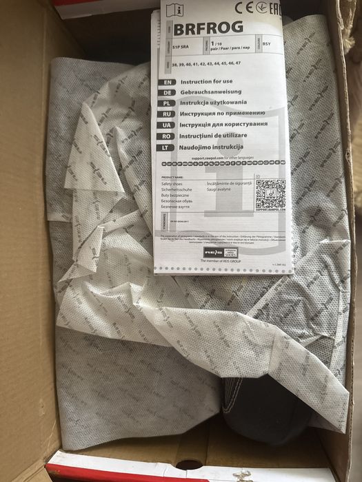 Кроссовки рабочие 46-47 размер REIS BRFROG S1P SRA (Польша)