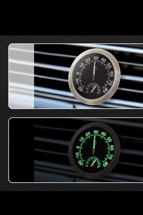 Termometr samochodowy 58 mm., świecący oo