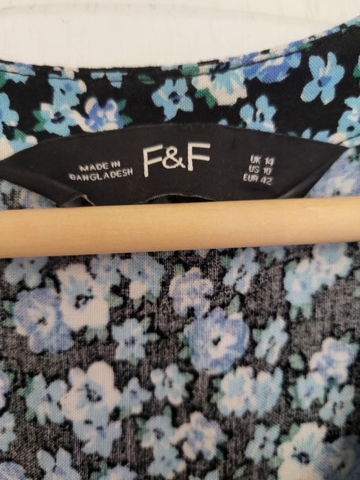 F&F sukienka maxi nowa w kwiatuszki jesień
