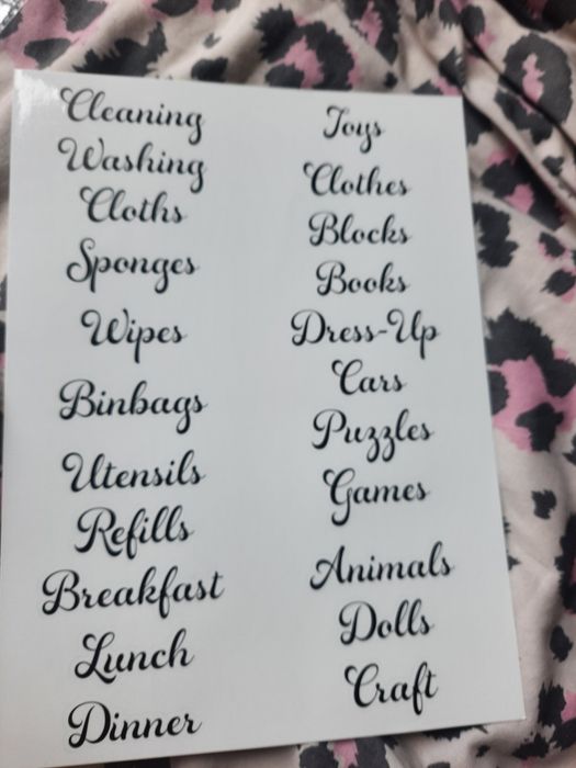 Стікерпак 2 листа а4. Наліпки для організації простору