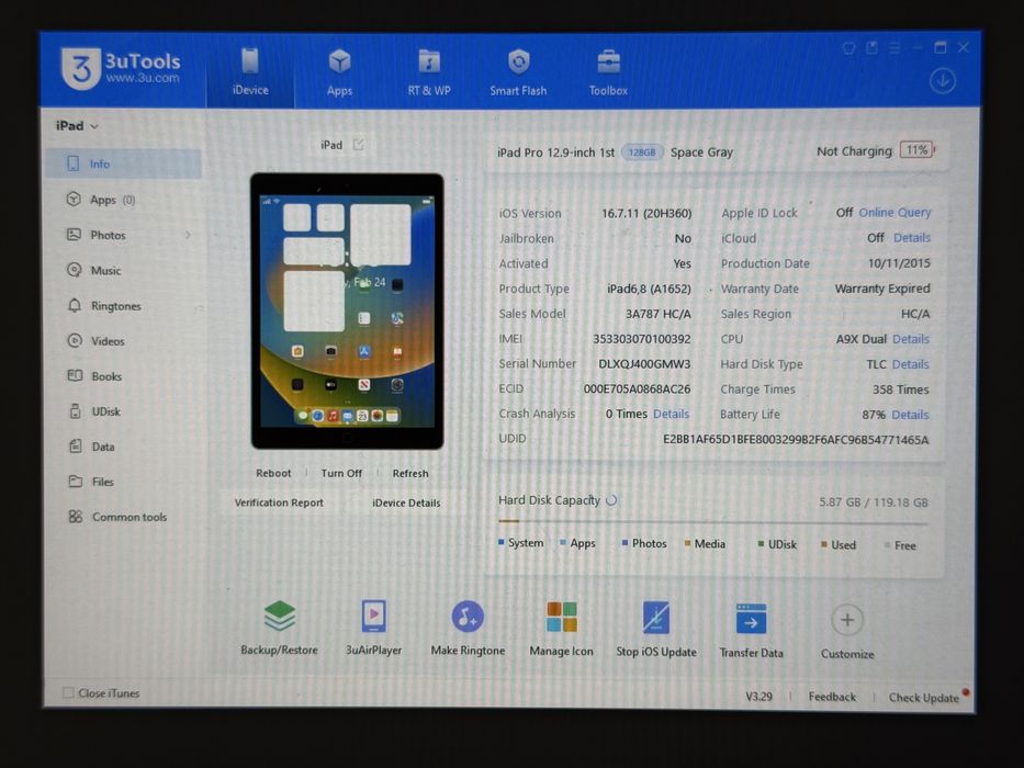 iPad Pro 12.9 1. gen. (A1652)- Cellular (LTE) - wada - faktura VAT 23%