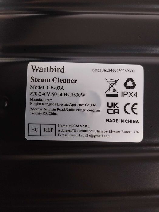 Myjka Parowa Waitbird CB-03A