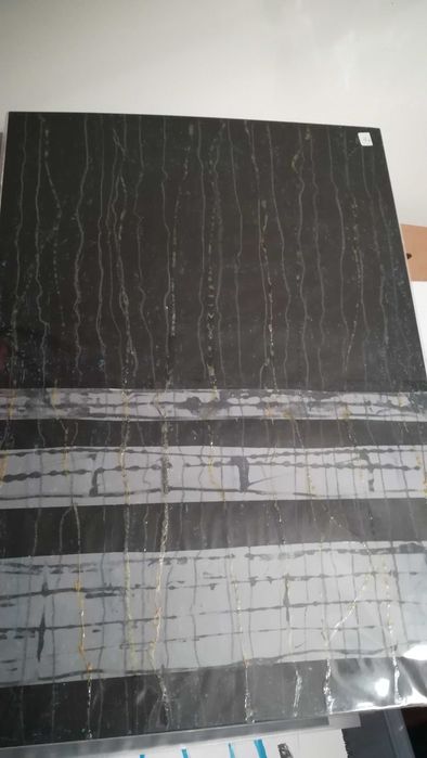 Pintura colagem abstracta a lápis de cera, cola, papel vegetal