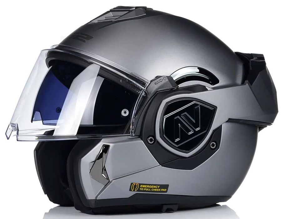 Capacete NOVO Modular 180° LS2 Titanium Matt (22% DESCONTO) Em L e XL