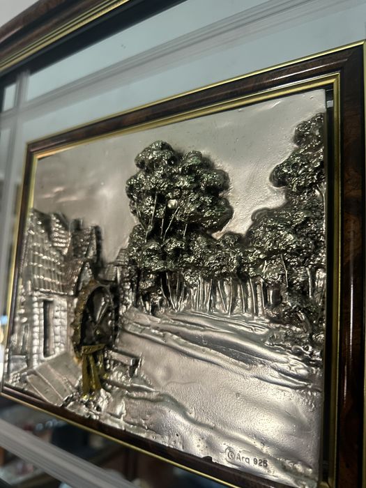 Quadro com relevo em prata arg. 92564740139025794121
