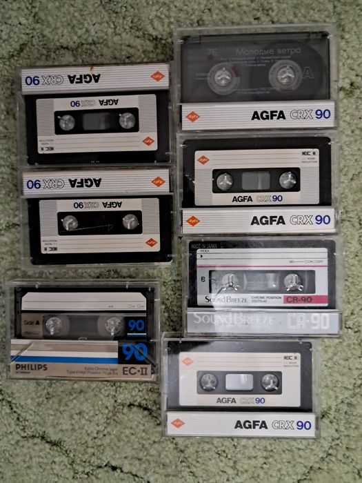 Аудиокассеты Denon, Maxell, Sony, Basf, AGFA, TDK, norm crome
