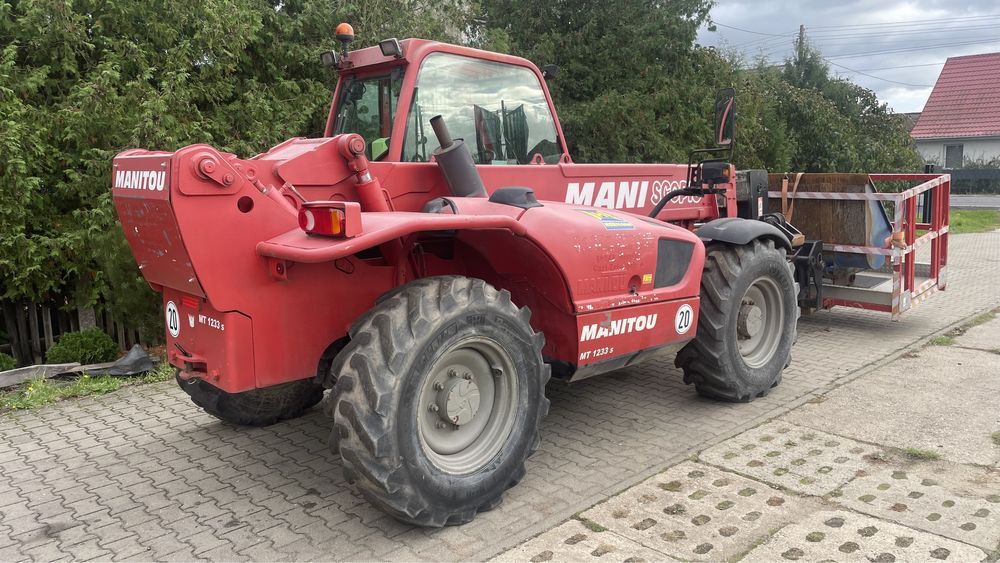 Ładowarka teleskopowa manitou MT1233S 12M widły+ łyżka+ kosz