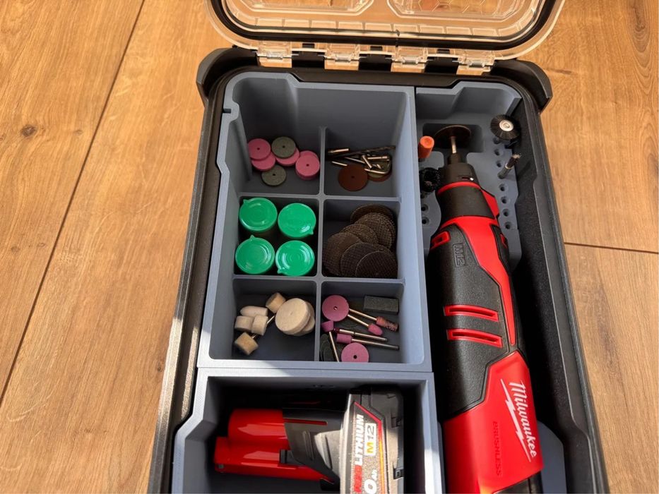 Molde para caixa milwaukee packout para m12 rotativa