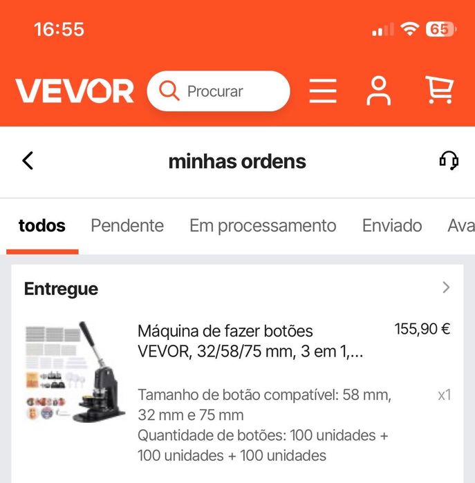 Maquina de botões 32/58/75 mm, 3 em 1