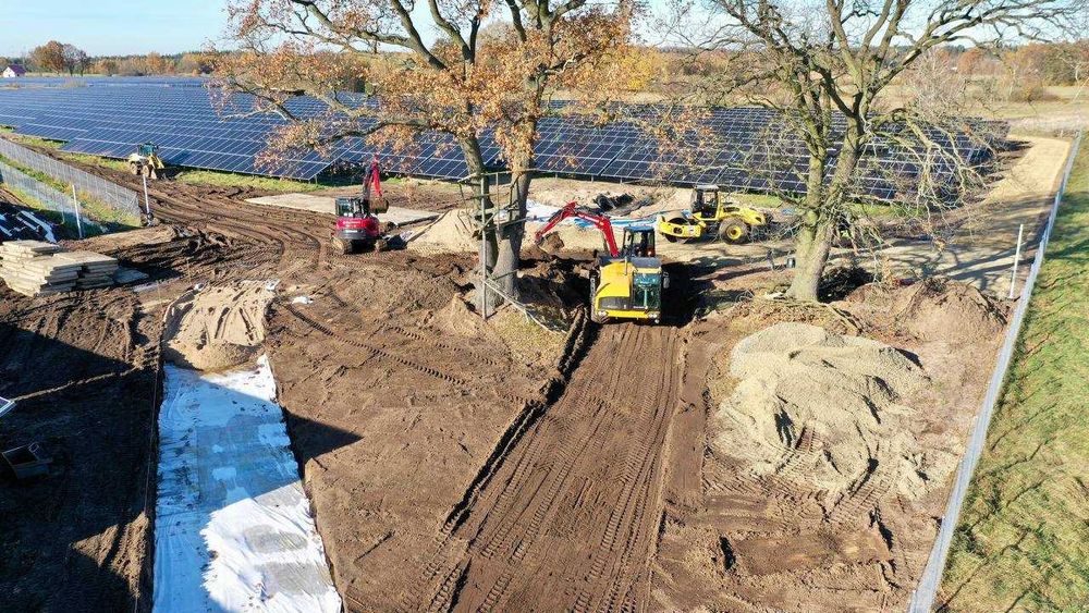 Kompleksowe roboty budowlane farm fotowoltaicznych i linii SN