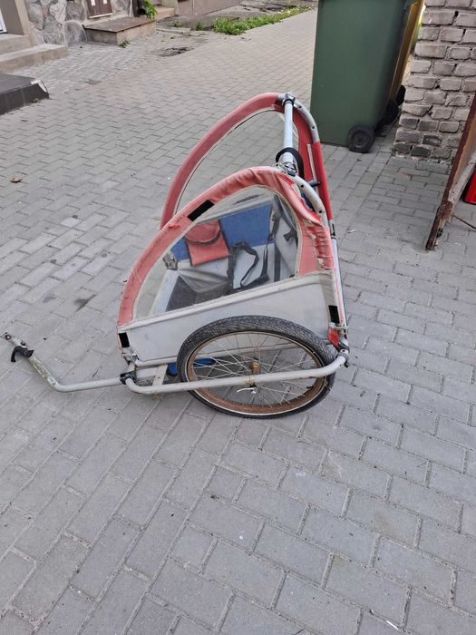 Przyczepka do roweru 2 osobowa dladzieci+sanki