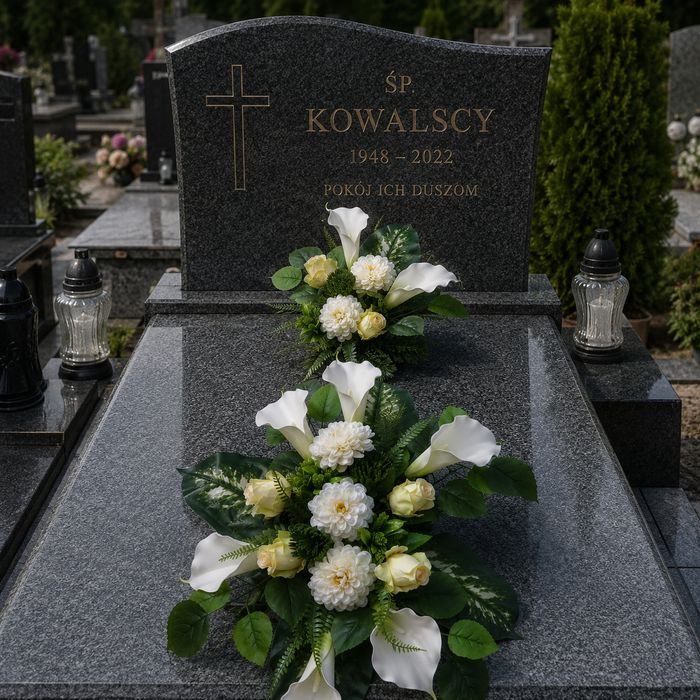 Komplet nagrobny obciążony