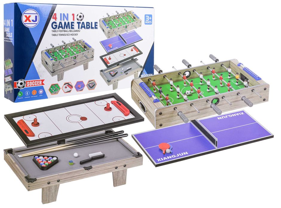 Stół do Gier 4w1 Wersja Stołowa Bilard Piłkarzyki Cymbergaj Ping Pong