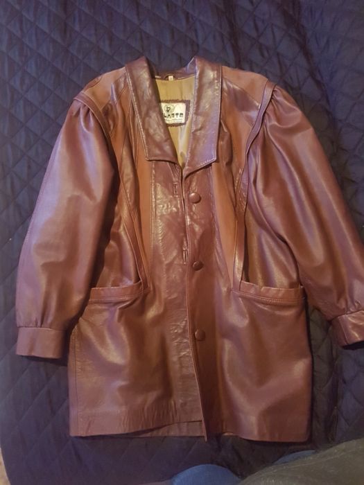 Casaco em Pele estilo Vintage
