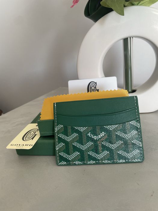 Porta cartoes Goyard verde