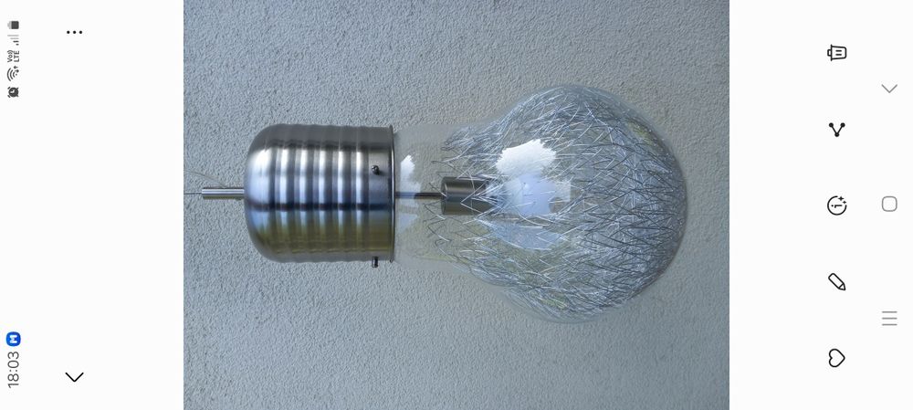 Lampa wisząca sufitowa żarówka sufit duża
