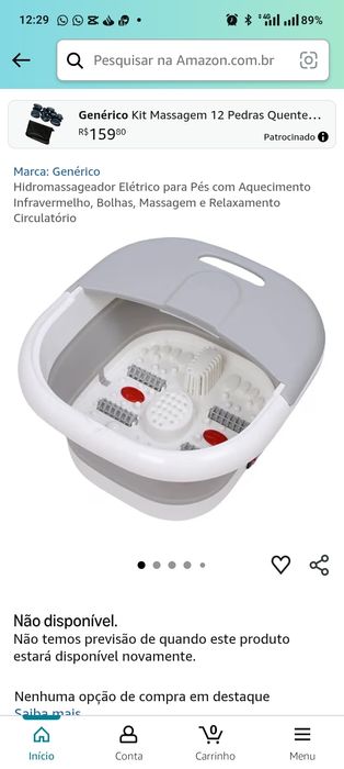 Hidromassageador elétrico para pés