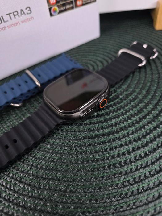 Smartwatch HK Ultra3 Męski, AMOLED 2,12” • 2 paski • NOWY