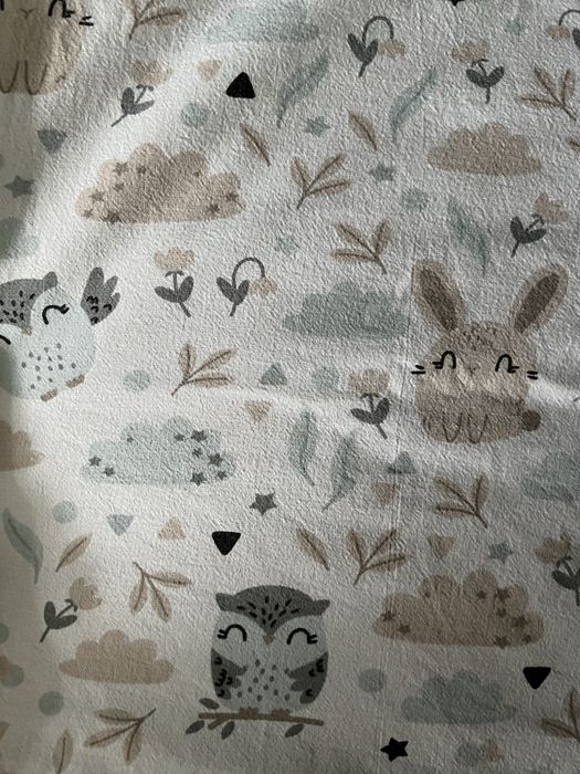 Kocyk bawelna i plusz kolor szary blekitny bezowy