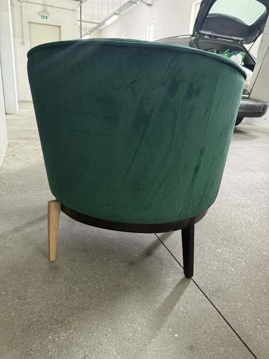 Poltrona veludo verde esmeralda