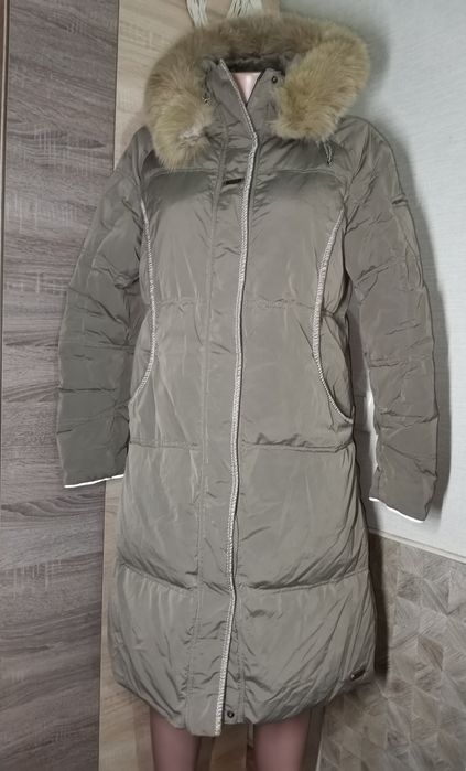 Пуховик оливковый