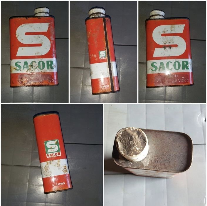 Latas de oleo antigas