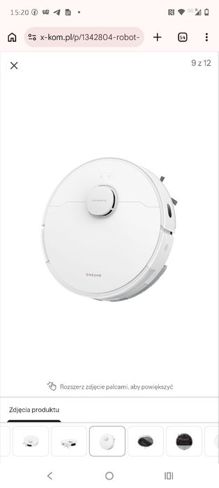 Робот пилосос Dreame D20 Plus з базою самоочищення та вологим прибиранням