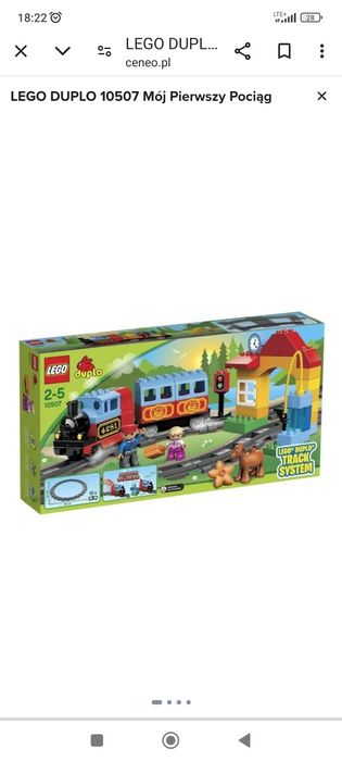 Klocki LEGO pociąg z torami 10506