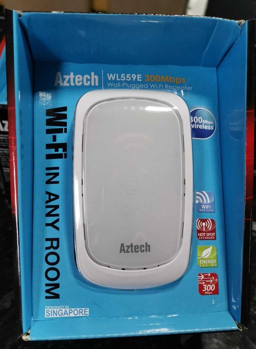 Repetidor WIFI Aztech WL559E 300Mbps
