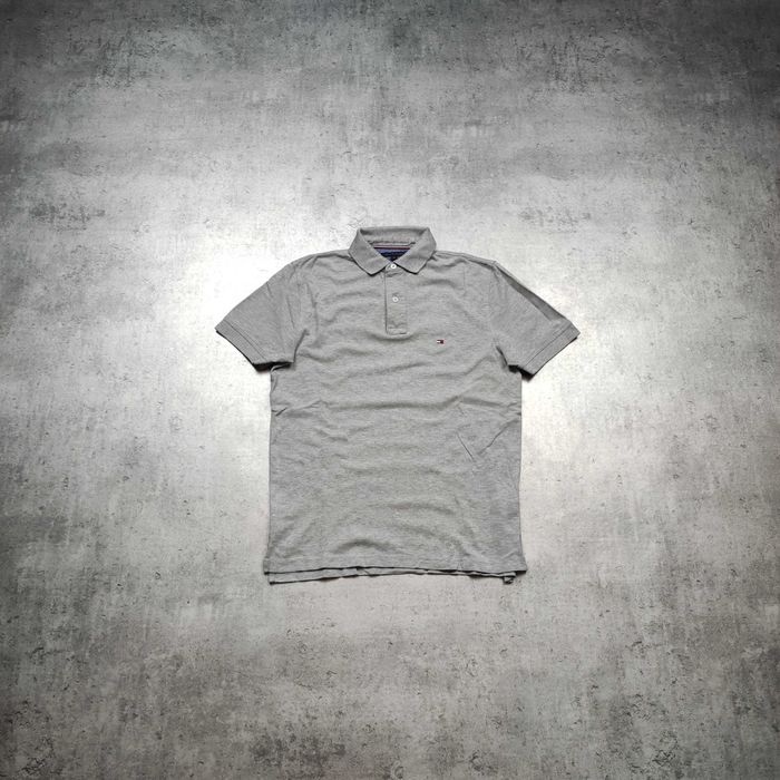 MĘSKA Koszulka Elegancka Polo Kołnierzyk Haft Tommy Hilfiger Bawełna