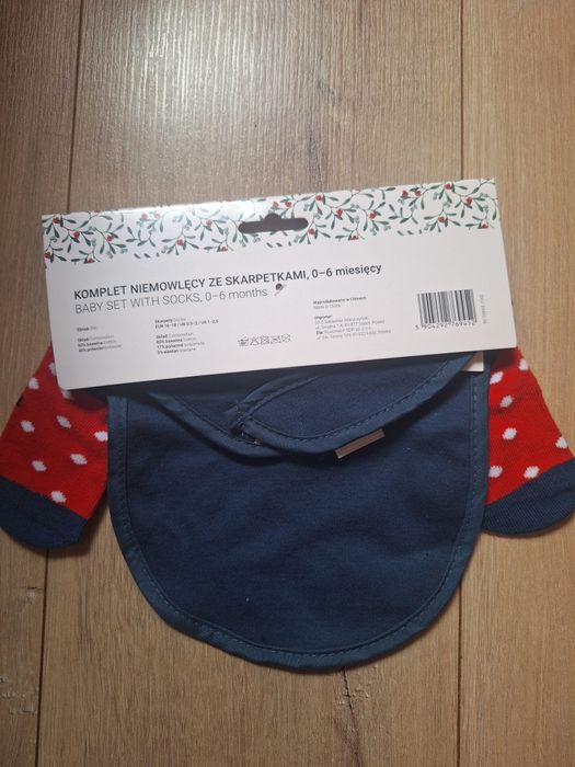 Nowy zestaw dla dziecka skarpetki sliniaczek prezent świąteczny