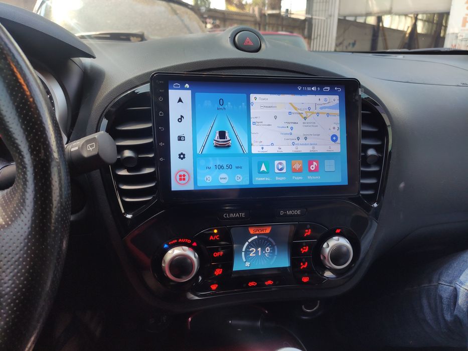 Новая магнитола Nissan Juke 8 ядер 4G QLED шустрая.