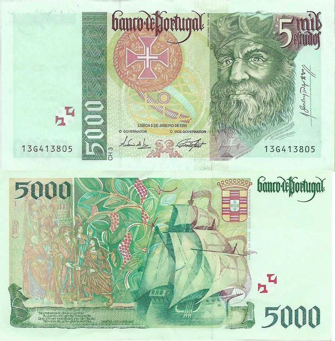 Portugal - - - $5,000.00 - Vasco da Gama - - - - - Banknotes