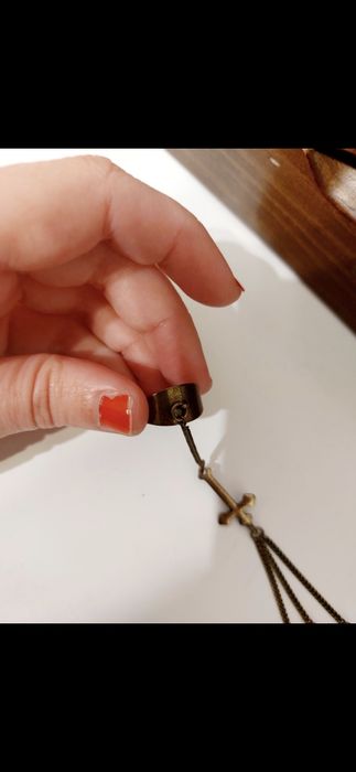Anel pulseira com cruz