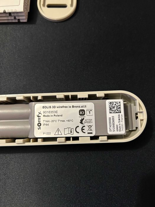 SOMFY 9016353E Eolis 3D WireFree io Wstrząsowy czujnik wiatru