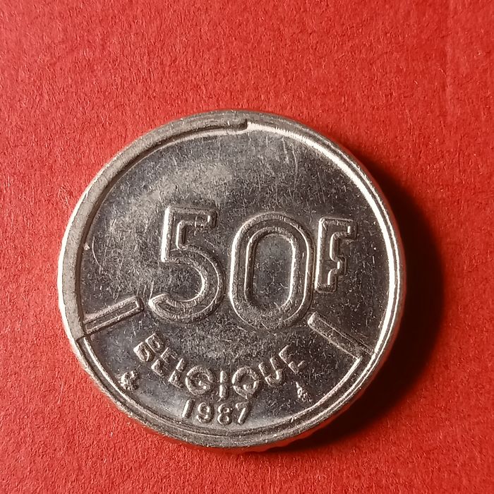 moeda 50 francos 1987 Belgica