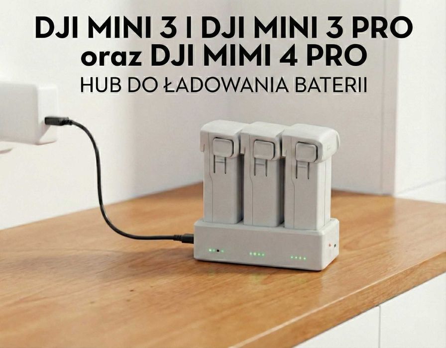 DJI Mini 3 / DJI Mini 3 Pro / Dji Mini 4 Pro HUB ładujący baterie.