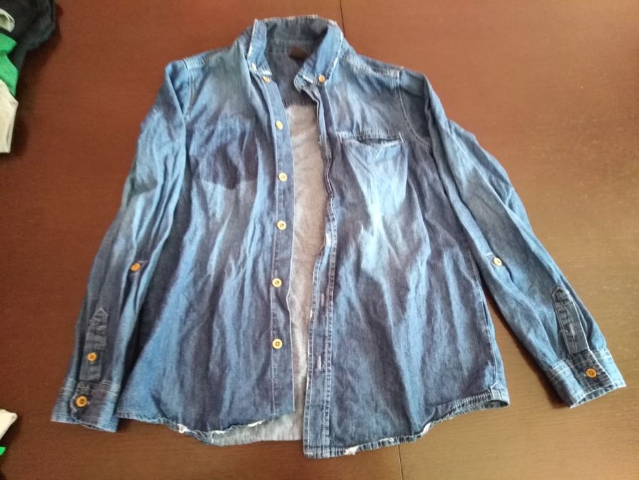 Koszula dzinsowa jeansowa chłopięca yfk 146/152