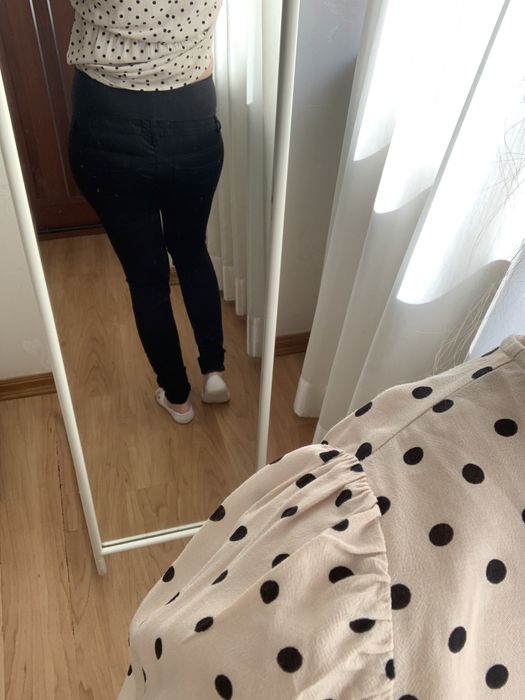 Джинсы для беременных чёрные скинни H&M mama maternity