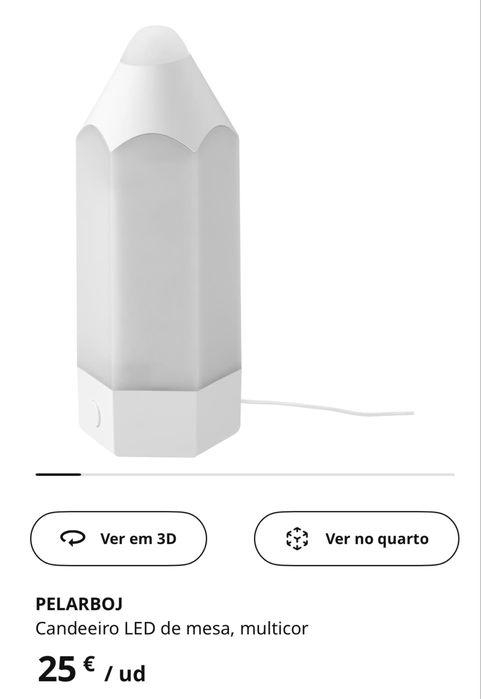 Candeeiro led de mesa multicor IKEA